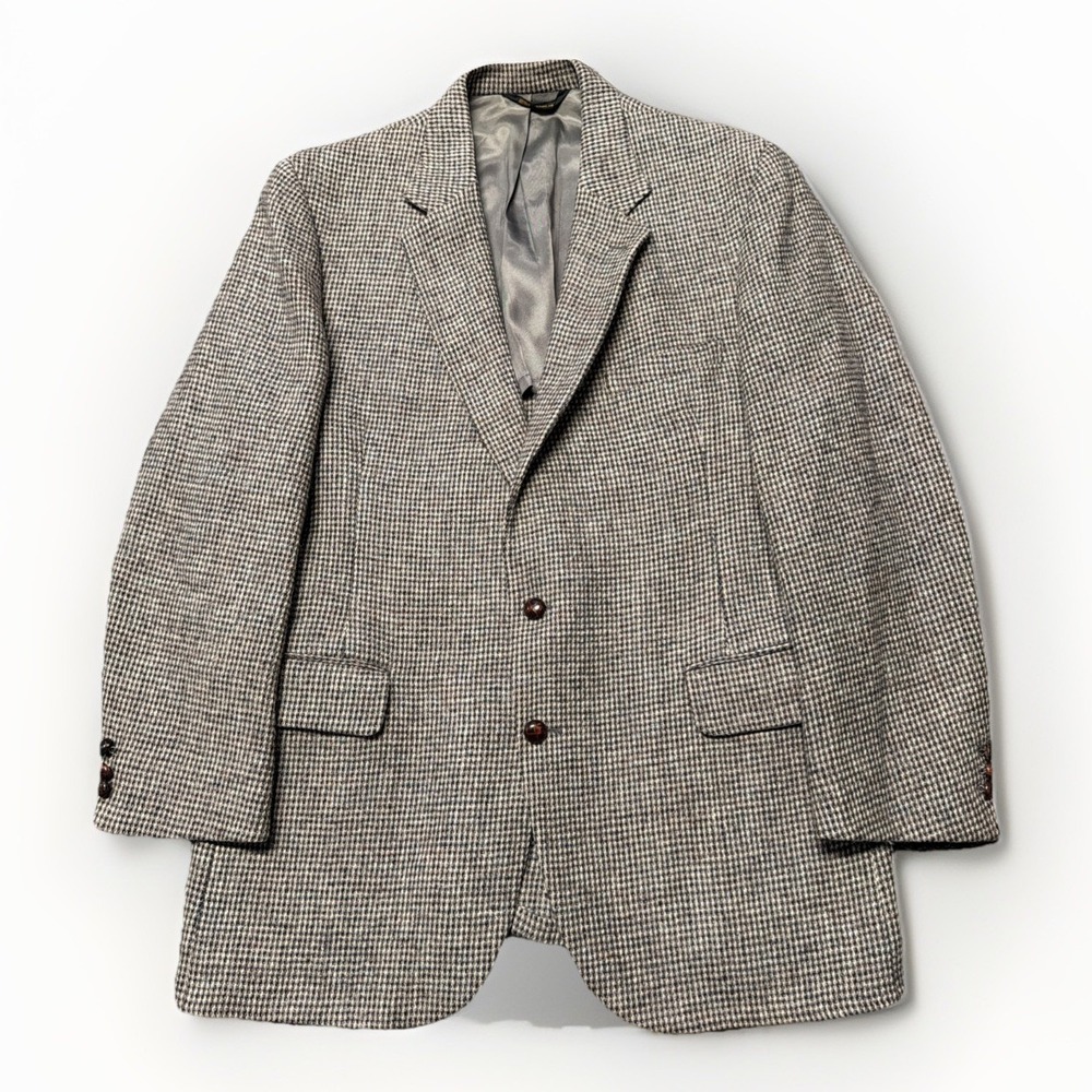 Vintage Harris Tweed Sport Coat 44 Men's Jacket 100% Handwoven Scottish Wool